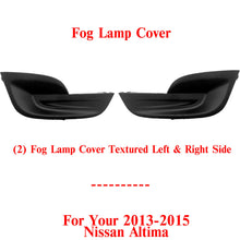 Load image into Gallery viewer, Fog Lamp Cover Left &amp; Right Side Pair Textured For Nissan Altima 2013-2015 Sedan