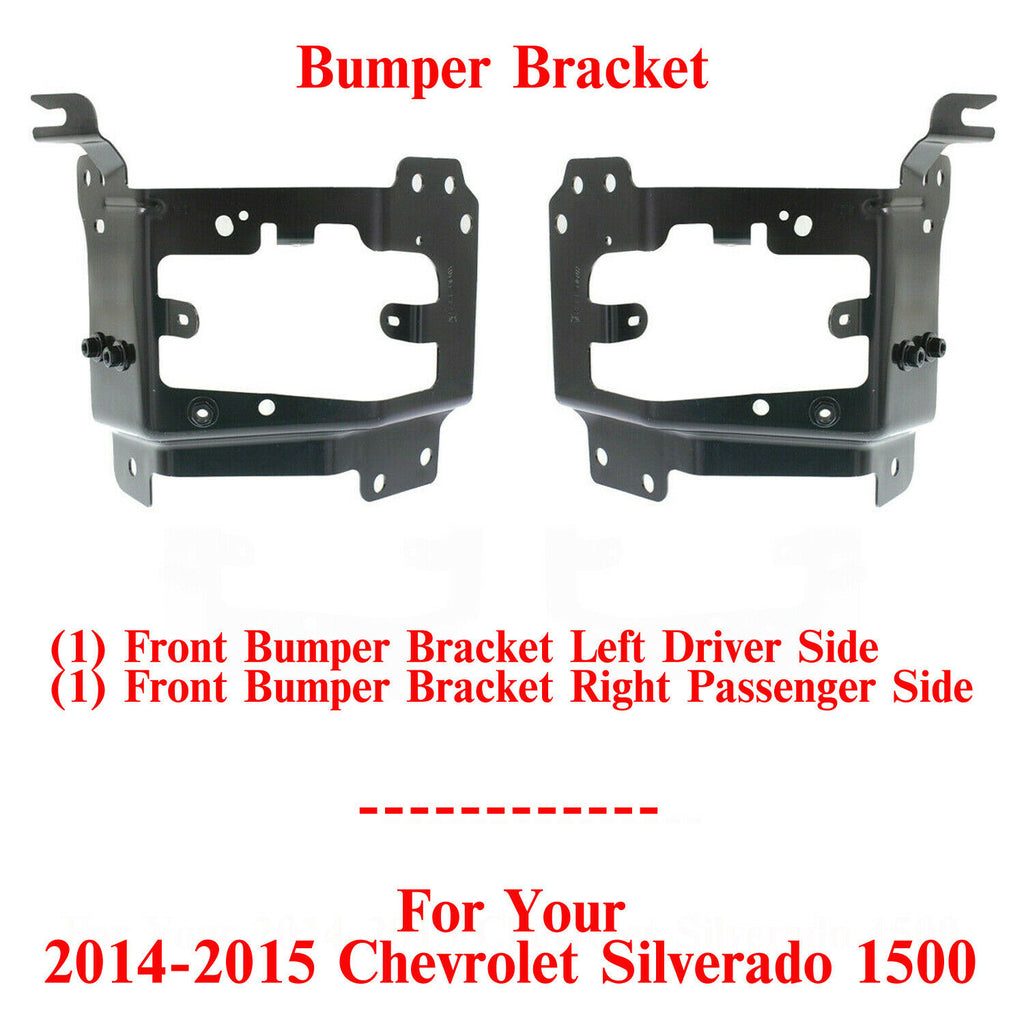Bumper Bracket Left Driver & Right Passenger Side For 2014-2015 Silverado 1500
