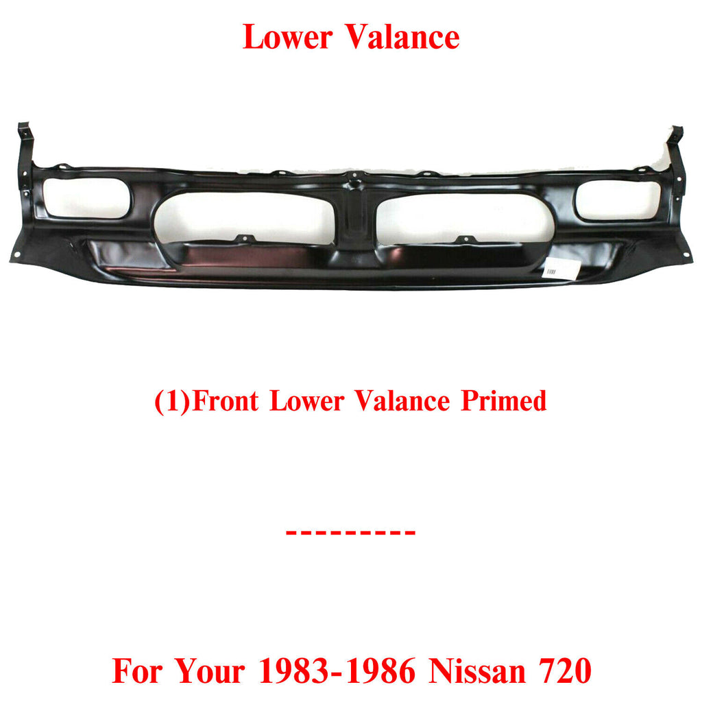Front Lower Valance Primed Plastic For 1983-1986 Nissan 720 Primed