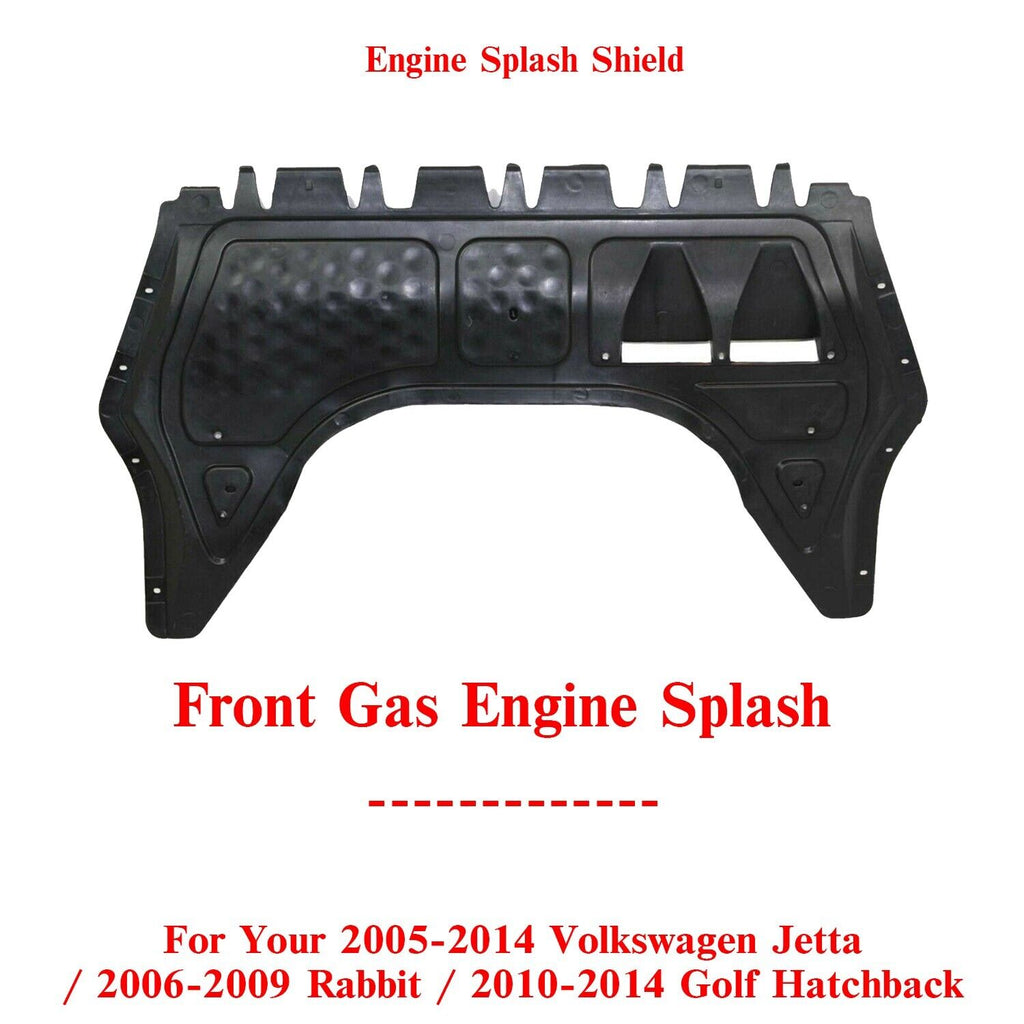 Front Gas Engine Splash Shield For 2005-2014 Volkswagen Jetta / 2006-2009 Rabbit