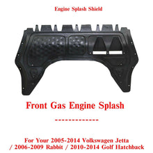 Load image into Gallery viewer, Front Gas Engine Splash Shield For 2005-2014 Volkswagen Jetta / 2006-2009 Rabbit