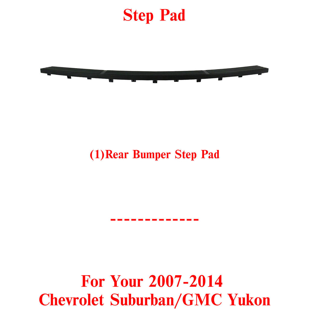 Rear Bumper Face Bar Step Pad Molding Trim For 2007-2014 Chevy Suburban / Yukon