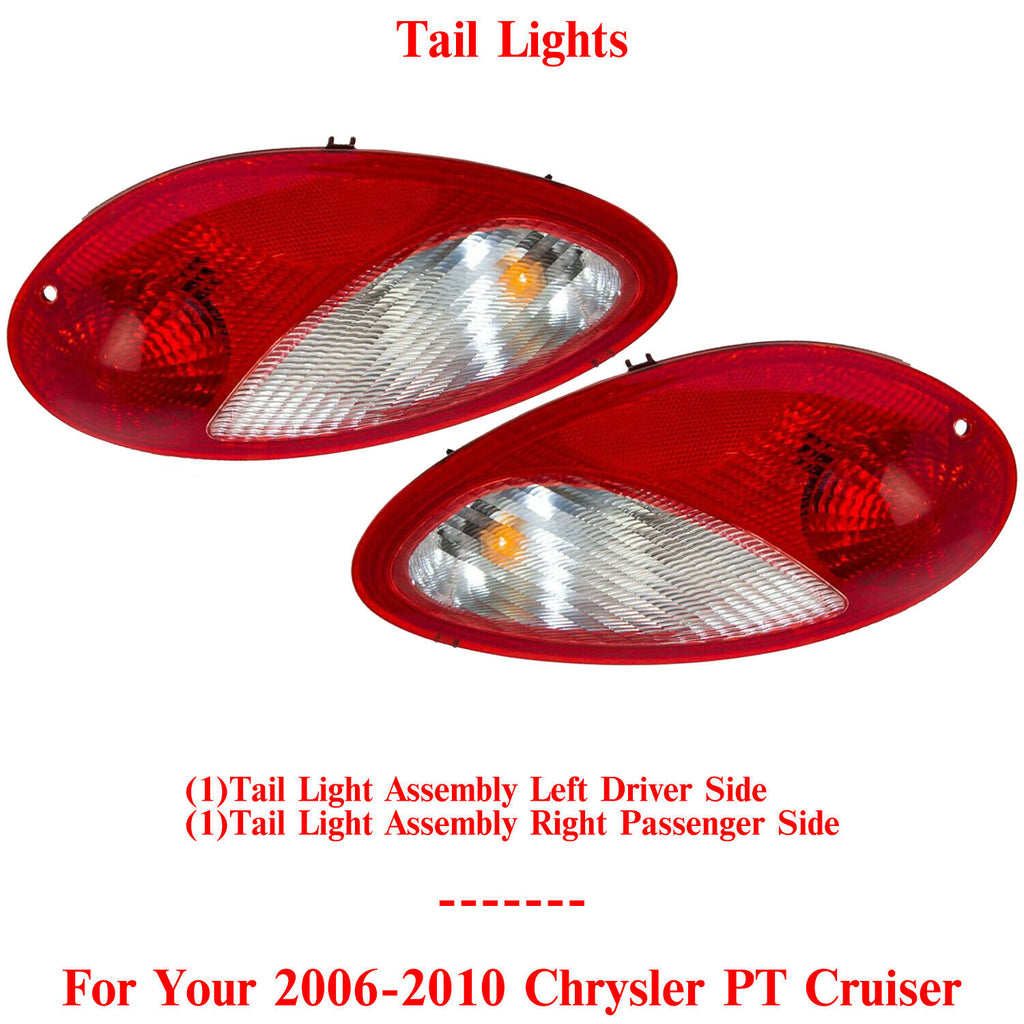 Tail Light Assembly Left & Right Side For 2006-2010 Chrysler PT Cruiser