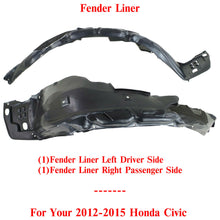 Load image into Gallery viewer, Fender Liner Left Driver &amp; Right Passenger Side For 2012-2015 Honda Civic