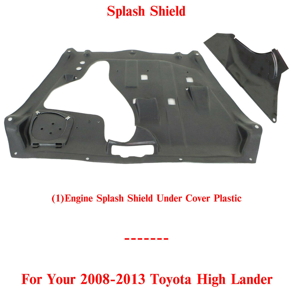 Engine Splash Shield Under Cover Plastic For 2008-2013 Toyota Highlander