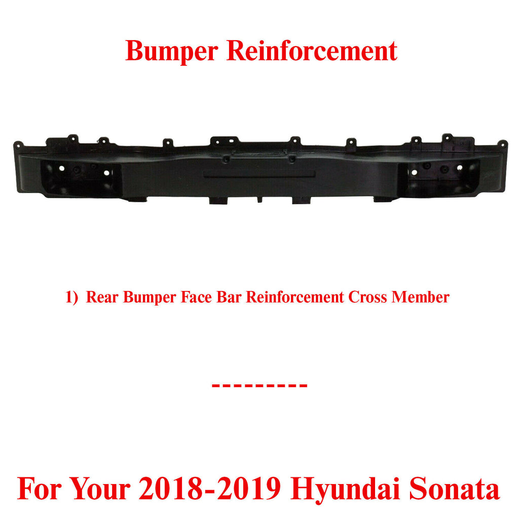 Rear Bumper Face Bar Reinforcement Cross Member For 2018-2019 Hyundai Sonata