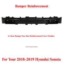 Load image into Gallery viewer, Rear Bumper Face Bar Reinforcement Cross Member For 2018-2019 Hyundai Sonata