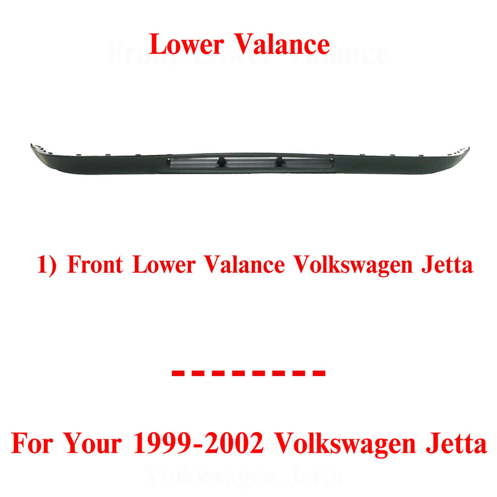 Front Lower Valance Spoiler Textured For 1999-2002 Volkswagen Jetta