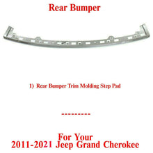 Load image into Gallery viewer, Rear Bumper Face Bar Chrome Trim Molding Step Pad For 11-21 Jeep Grand Cherokee