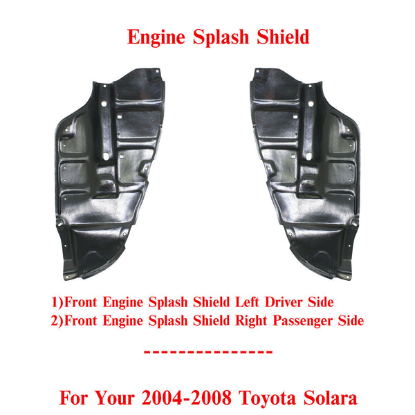 Engine Splash Shield Under Cover Left & Right Side For 2004-2008 Toyota  Solara