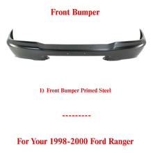 Load image into Gallery viewer, Front Bumper Steel Primed Style Side For 1998-2000 Ford Ranger