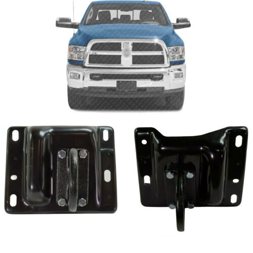 Front Bumper Bracket LH + RH With Tow Hook For 2010-2018 Dodge Ram