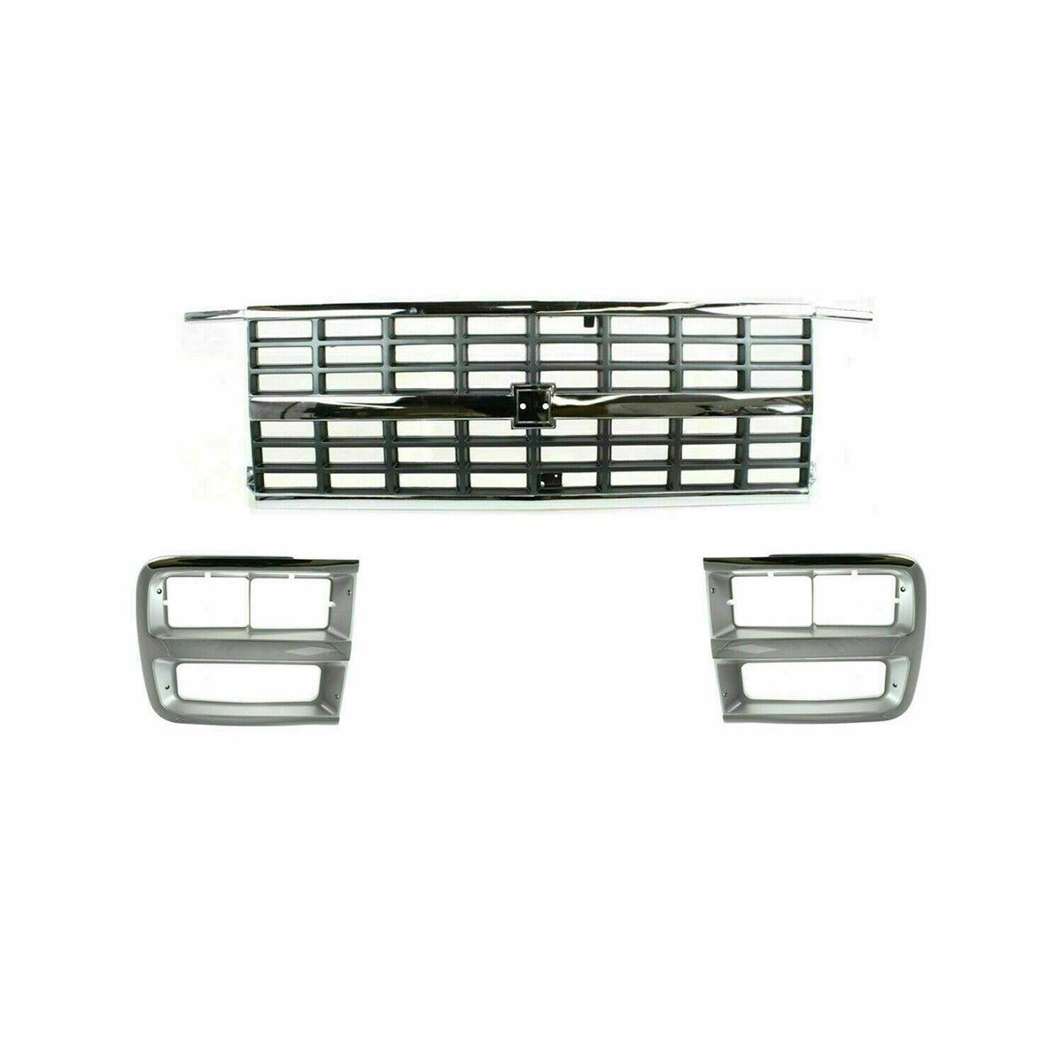 Chrome Grille with Head light Bezels Trim For 1992-1996 Chevrolet G-Series  Van