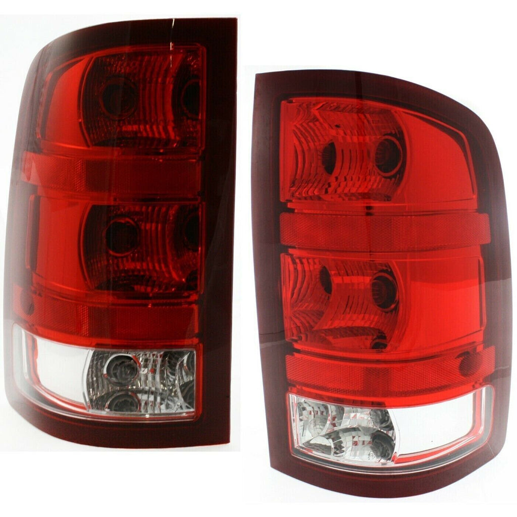 Pair of Tail Light Assembly For 07-10/ 12-13 GMC Sierra 1500 /07-14 2500HD 3500