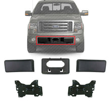 Load image into Gallery viewer, Front Bumper Brackets Mounting + Guards + License Plate For 2009-2014 Ford F-150