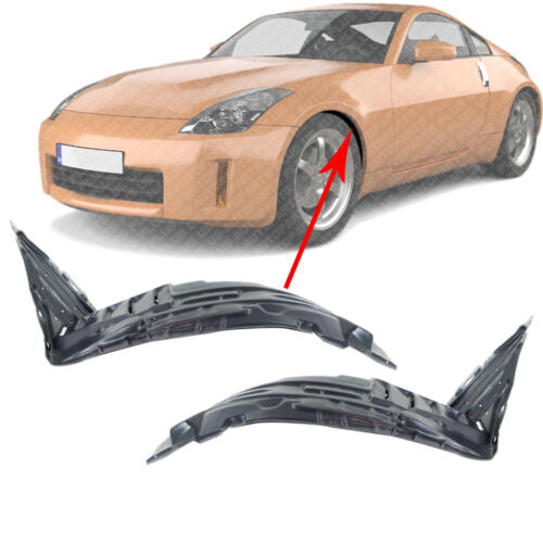 Front Fender Liner Left Driver and Right Passenger Side For 2006-09 Nissan  350Z