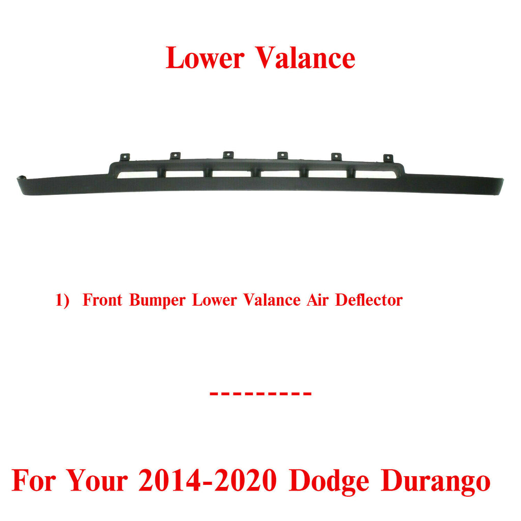 Front Bumper Air Deflector Lower Valance Textured For 2014-2020 Dodge Durango