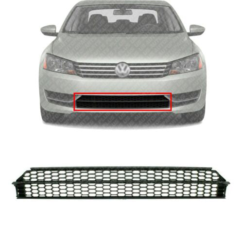 Front Bumper Grille Plastic Lower Outer For 2012-2015 Volkswagen Passat
