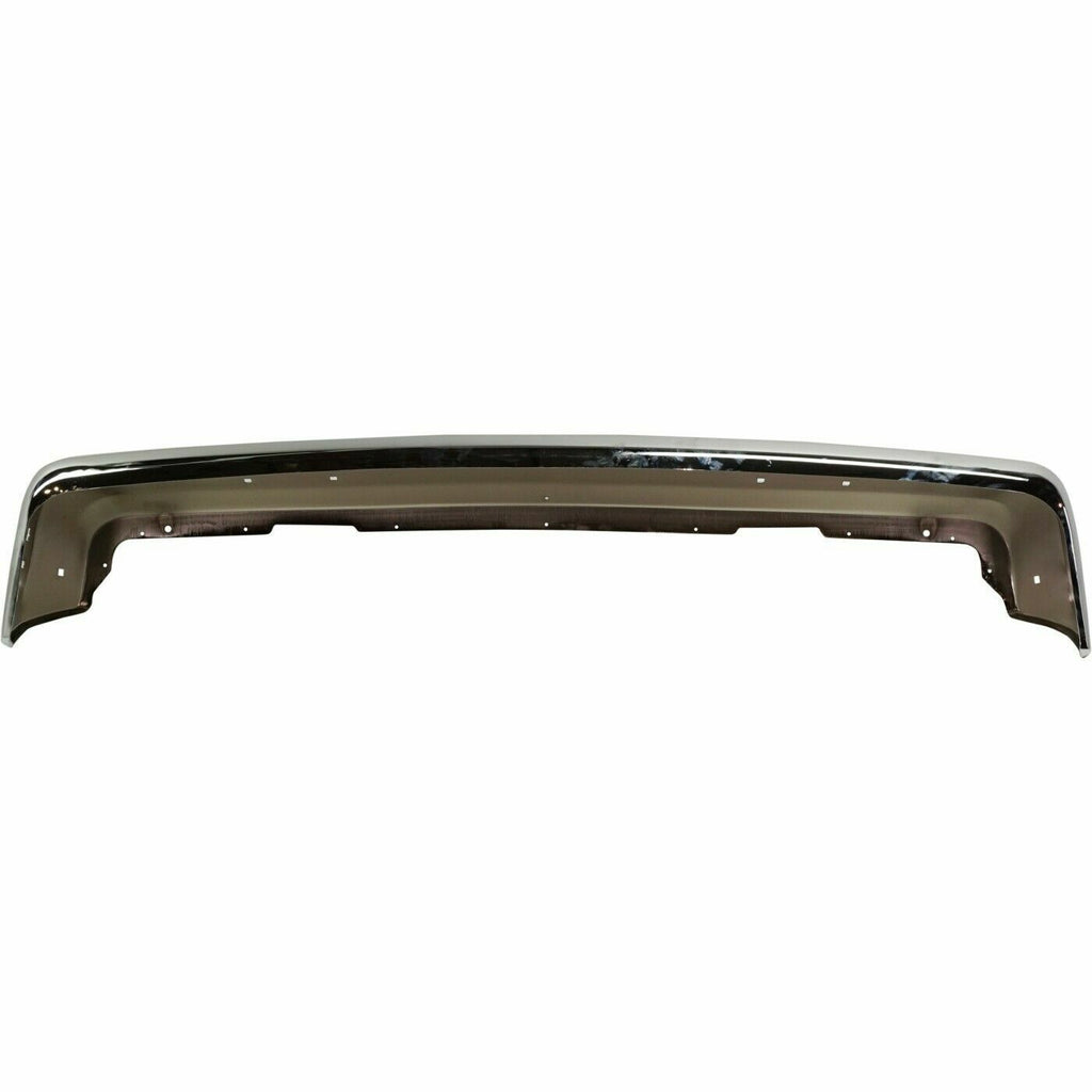 Front Bumper Chrome With Impact Strip Holes For 1987-1991 Ford Bronco / F-Series