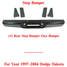 Load image into Gallery viewer, Rear Bumper Face Bar Primed Steel Assembly w/ Pads Black For 97-04 Dodge Dakota
