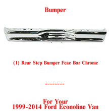 Load image into Gallery viewer, Rear Step Bumper Chrome For 99-14 Ford Econoline E-350 SD /92-02 E-250