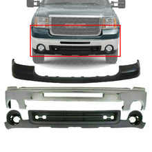 Load image into Gallery viewer, Front Bumper Chrome + Upper Cover + Valance For 2007-2010 GMC Sierra 2500HD 3500