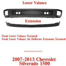 Load image into Gallery viewer, Front Bumper Lower Valance + Extension Textured For 2007-2013 Chevy Silverado 1500