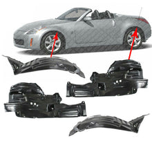 Load image into Gallery viewer, Front &amp; Rear Fender Liners Left + Right Side 4-Piece Set For 2003-05 Nissan 350Z