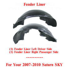 Load image into Gallery viewer, Front Fender Liner Right Passenger &amp; Left Driver Side For 2007-2010 Saturn Sky