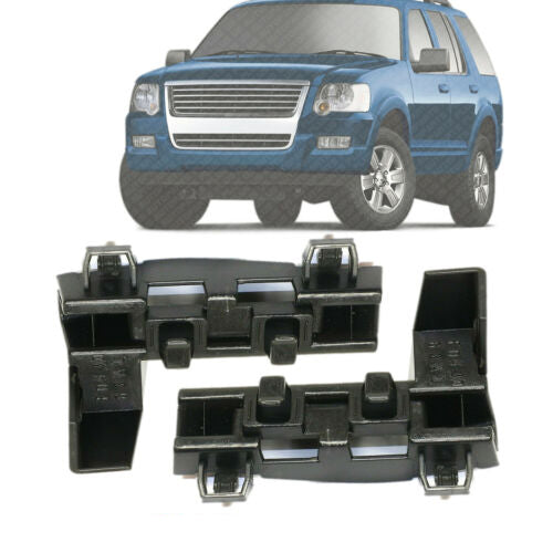 Bumper Brackets Front Left & Right Side Plastic For 2006-2010 Ford Explorer