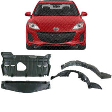 Load image into Gallery viewer, Front + Rear Engine Splash Shield Undercover + Fender Liners For 2010-13 Mazda 3