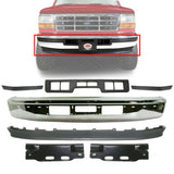 Front Bumper Chrome Face Bar + Valance Kit For 1992-1996 Ford F-Series / Bronco