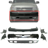 Front Bumper Primed + Cover +Valance+Bracket For 03-07 Chevy Silverado 2500 3500