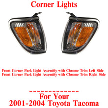 Load image into Gallery viewer, Corner Park Lights Assembly with Chrome Trim LH &amp; RH For 2001-2004 Toyota Tacoma