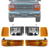 Headlights Assembly + Corner & Signal Lights For 1989-1994 Ford Ranger /Explorer