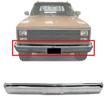 Load image into Gallery viewer, Front Bumper Chrome w/o Impact Strip Holes For 1983-1991 Chevy &amp; GMC C/K Series