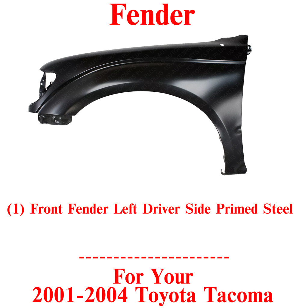 Front Fender Left Driver Side Primed Steel For 2001-2004 Toyota Tacoma