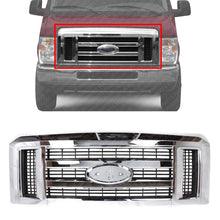 Load image into Gallery viewer, Grille Assembly Chrome Plastic For 2008-2014 Ford E-150 E-250/ 08-21 E-350 E-450