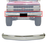 Front Bumper Face Bar Chrome Steel For 1988-2002 Chevrolet & GMC C/K Series