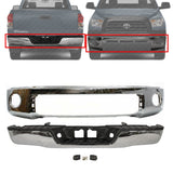 Front & Rear Bumper Face Bar Chrome Steel Assembly For 2007-2013 Toyota Tundra