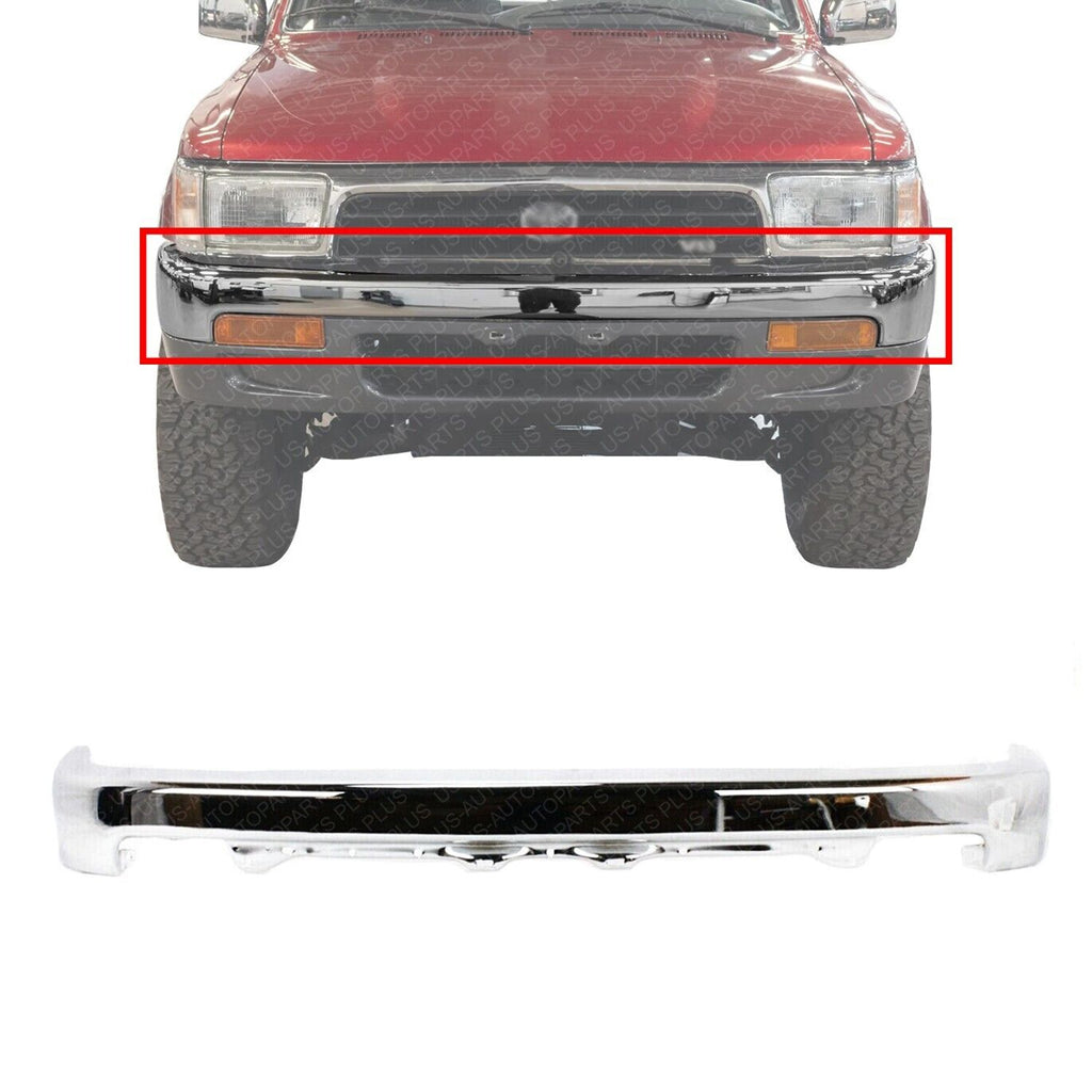 Front Bumper Face Bar Chrome Steel For 1992-1995 Toyota 4Runner SR5 Model