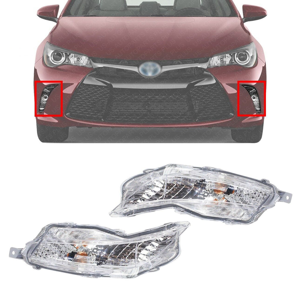 Front Turn Signal Lights Assembly with Halogen LH&RH For 2015-2017 Toyota Camry