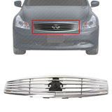 Grille Chrome Shell & Insert For 2007-08 Infiniti G35 / 2009 Infiniti G37 Sedan