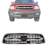 Grille Assembly Chrome Shell / Painted Black Insert For 2000-2002 Toyota Tundra