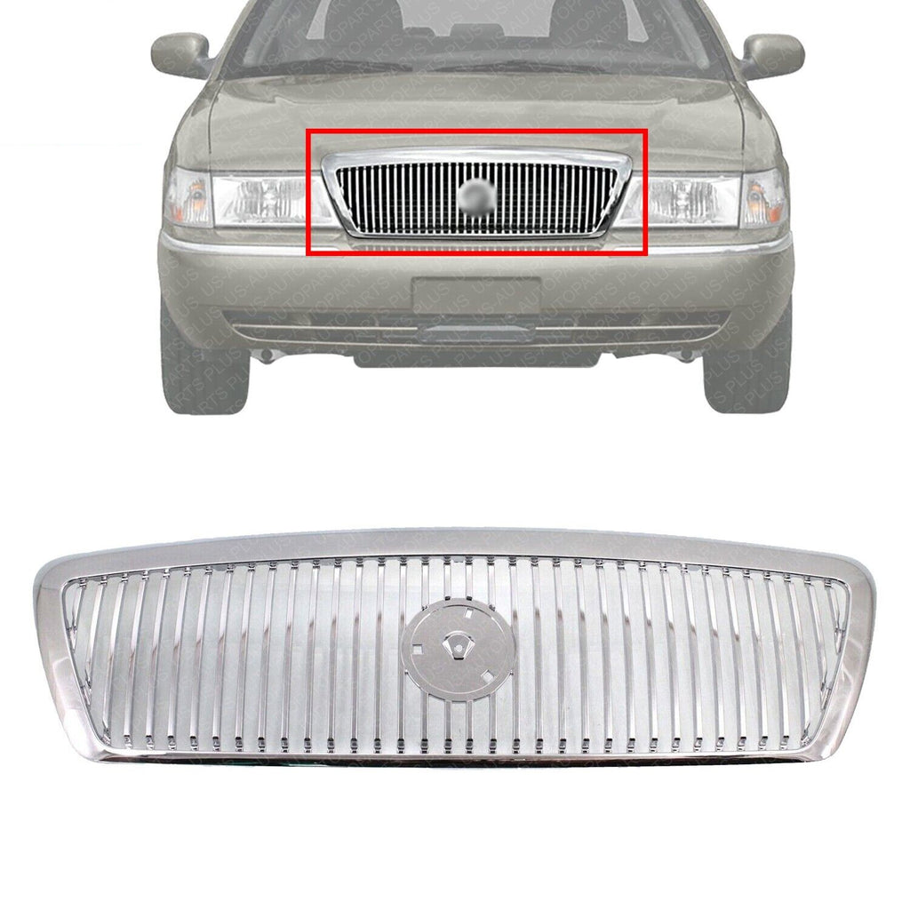 Front Grille Assembly Chrome Shell / Insert For 2003-2005 Mercury Grand Marquis