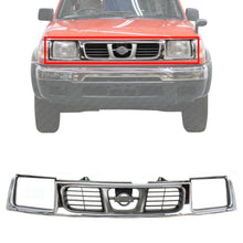 Load image into Gallery viewer, Front Grille Assembly Chrome Shell / Black Insert For 1998-2000 Nissan Frontier