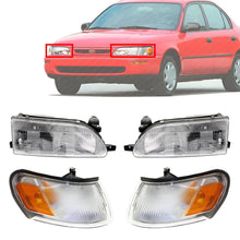 Load image into Gallery viewer, Headlights + Corner Lamps Assembly Left &amp; Right Side For 1993-97 Toyota Corolla
