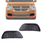 Front Fog Covers Black w/o Holes Left&Right Side For 2011-20 Dodge Grand Caravan