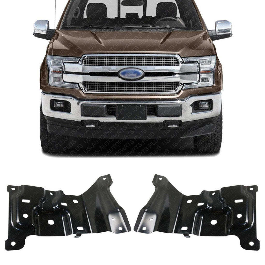 Front Bumper Mounting Brackets Steel Left & Right Side For 2018-2020 Ford F-150