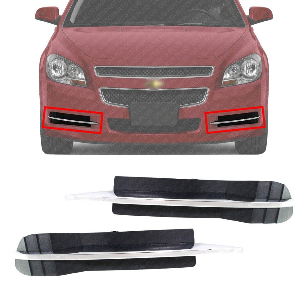 Front Outer Fog Covers Primed Left&Right Side For 2008-2012 Chevy Malibu LS / LT
